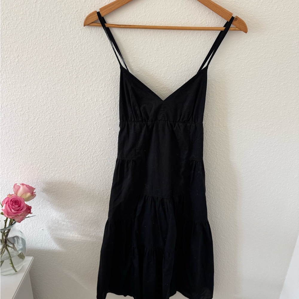 Elegant Black Spaghetti Strap Dress